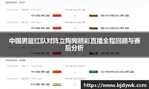 中国男篮红队对阵立陶宛精彩直播全程回顾与赛后分析